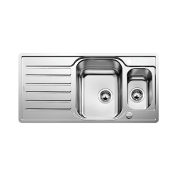 BLANCO LANTOS 6 S-IF Centric Stal szczotkowana odwracalny, korek auto., odsączarka stalowa