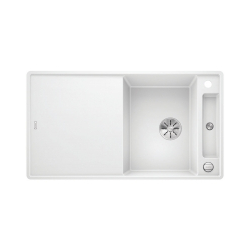 BLANCO AXIA III 5 S-F Silgranit PuraDur Biały odwracalny, korek auto., InFino, deska szkło białe