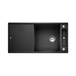 BLANCO AXIA III XL 6 S-F Silgranit PuraDur Antracyt odwracalny, korek auto., InFino, deska szkło białe