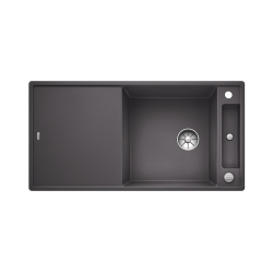 BLANCO AXIA III XL 6 S-F Silgranit PuraDur Szarość skały odwracalny, korek auto., InFino, deska szkło białe