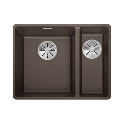 BLANCO SUBLINE 340/160-F Silgranit PuraDur Kawowy lewa, InFino 523573