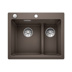 BLANCO PLEON 6 Split Silgranit PuraDur Kawowy lewa, korek auto., InFino 523705