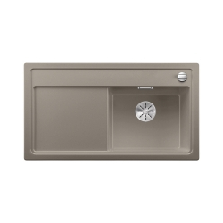 BLANCO ZENAR 5 S Silgranit PuraDur Tartufo prawa, korek auto., InFino, deska szkło czarne
