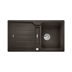 BLANCO CLASSIC NEO 5 S Silgranit PuraDur Kawowy odwracalny, korek auto., InFino, deska tworzywo