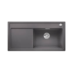 BLANCO ZENAR XL 6 S Steamer SystemPlus Silgranit PuraDur Szarość skały prawa, korek auto., InFino, deska jesionowa, GN1/2, GN1/3