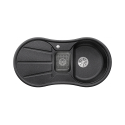 BLANCO CRON 6 S Silgranit PuraDur Antracyt odwracalny, korek auto., InFino, odsączarka tw.szare