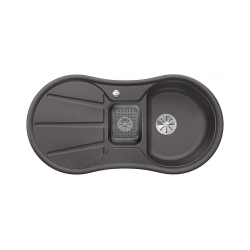 BLANCO CRON 6 S Silgranit PuraDur Szarość skały odwracalny, korek auto., InFino, odsączarka tw.szare