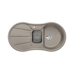 BLANCO CRON 6 S Silgranit PuraDur Tartufo odwracalny, korek auto., InFino, odsączarka tw.szare