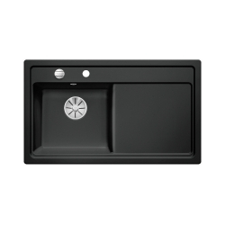 BLANCO ZENAR 45 S Ceramika PuraPlus Czarny lewa, korek auto., InFino