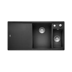 BLANCO AXIA III 6 S Silgranit PuraDur Antracyt prawa, korek auto., InFino, deska szkło białe, odsączarka stalowa 523472
