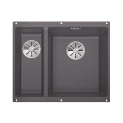 BLANCO SUBLINE 340/160-U Silgranit PuraDur Szarość skały prawa, InFino 523559