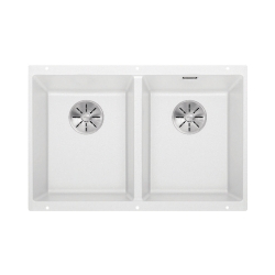 BLANCO SUBLINE 350/350-U Silgranit PuraDur Biały, InFino 523578