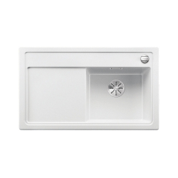 BLANCO ZENAR 45 S Silgranit PuraDur Biały prawa, korek auto., InFino 523788