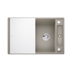 BLANCO AXIA III 45 S Silgranit PuraDur Tartufo odwracalny, korek auto., InFino, deska szkło białe