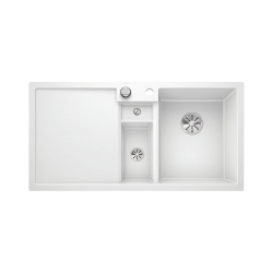 BLANCO COLLECTIS 6 S Silgranit PuraDur Biały prawa, korek auto., InFino, wkład z pokrywką