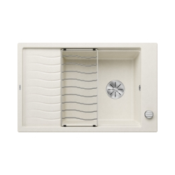 Zlewozmywak ELON XL 6 S Silgranit delikatny biały odwracalny, korek auto., InFino, kratka ociekowa 527070