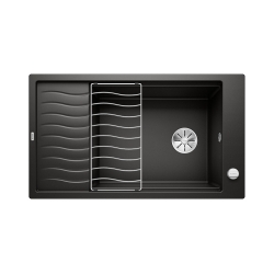BLANCO ELON XL 8 S Silgranit czarny odwracalny, korek auto., InFino, kratka ociekowa 525885