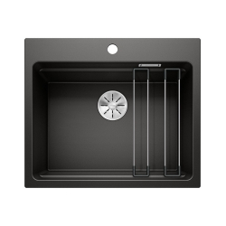 BLANCO ETAGON 6 Silgranit PuraDur Czarny InFino, szyny 525890