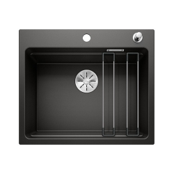 BLANCO ETAGON 6 Silgranit PuraDur Czarny, korek auto., InFino, szyny 525889