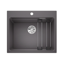 BLANCO ETAGON 6 Silgranit PuraDur Szarość skały, InFino, szyny 524540