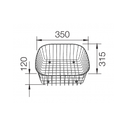 BLANCO Kosz na naczynia stal nierdzewna, 350x315x120, [FLEX/TOP]