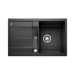 BLANCO METRA 45 S Silgranit PuraDur Czarny odwracalny, korek auto.