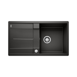 BLANCO METRA 5 S-F Silgranit PuraDur Czarny odwracalny, korek auto.