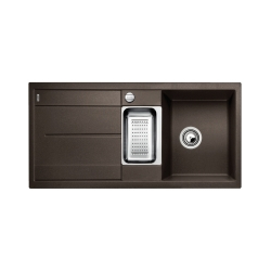 BLANCO METRA 6 S-F Silgranit PuraDur Kawowy odwracalny, korek auto., odsączarka stalowa
