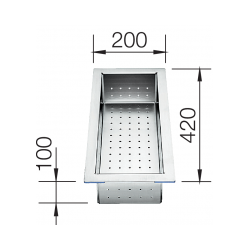 BLANCO Odsączarka stal nierdzewna, 420x200, [ZEROX, CLARON] 219649