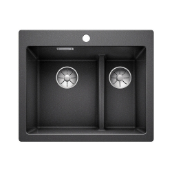 BLANCO PLEON 6 Split Silgranit PuraDur Antracyt lewa, InFino 521689