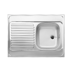 BLANCO R-ES 8x6 Stal matowa odwracalny, bez przelewu, nakładany (1 1/2)