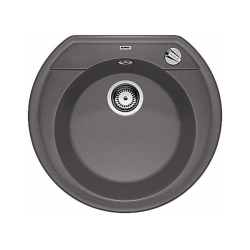 BLANCO RONDOVAL 45 Silgranit PuraDur Szarość skały, korek auto.