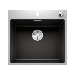 BLANCO SUBLINE 500-IF/A SteelFrame Silgranit PuraDur Czarny, korek auto., InFino