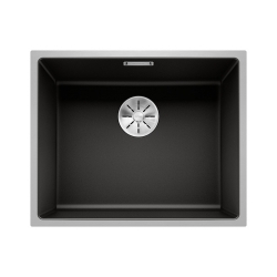 BLANCO SUBLINE 500-IF SteelFrame Silgranit PuraDur Czarny, InFino