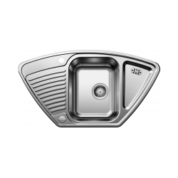 BLANCO TIPO 9 E stal matowa, narożny, korek auto.526338