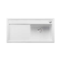 BLANCO ZENAR XL 6 S-F Silgranit PuraDur Biały prawa, korek auto., InFino, deska jesionowa