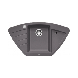 BLANCO ZIA 9 E Silgranit PuraDur Szarość skały narożny, korek auto.