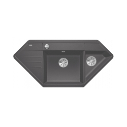 BLANCO LEXA 9 E Silgranit PuraDur Szarość skały narożny, korek auto., InFino 524991