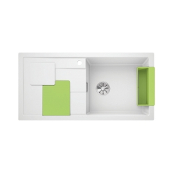 BLANCO SITY XL 6 S Silgranit PuraDur Biały prawa, InFino, z akcesoriami kiwi