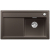 BLANCO ZENAR 45 S Silgranit PuraDur Kawowy prawa, korek auto., InFino, deska szkło czarne