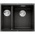 BLANCO SUBLINE 340/160-U Silgranit PuraDur Czarny, prawa, InFino 525986