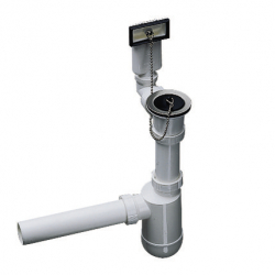 BLANCO Armatura odpływowo-przelewowa 1x1,5", przelew kątowy, [kompletna do ES, EE]