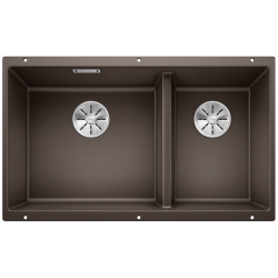 BLANCO SUBLINE 430/270-U Silgranit PuraDur Kawowy lewa, InFino 523160