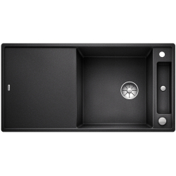 BLANCO AXIA III XL 6 S-F Silgranit PuraDur Antracyt odwracalny, korek auto., InFino, deska jesionowa