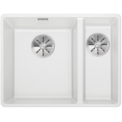BLANCO SUBLINE 340/160-F Silgranit PuraDur Biały lewa, InFino 523571