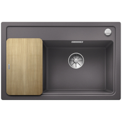 BLANCO ZENAR XL 6 S Compact Silgranit PuraDur Szarość skały prawa, korek auto., InFino, deska jesionowa