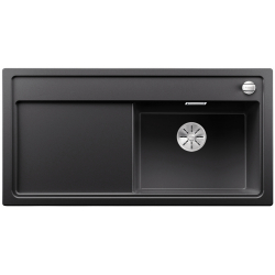 BLANCO ZENAR XL 6 S-F Silgranit PuraDur Antracyt prawa, korek auto., InFino, deska szkło czarne