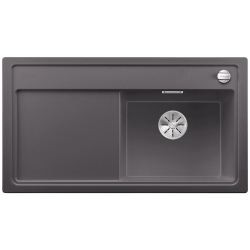 BLANCO ZENAR 5 S Silgranit PuraDur Szarość skały prawa, korek auto., InFino, deska jesionowa