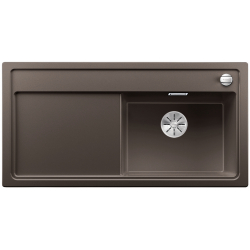 BLANCO ZENAR XL 6 S Silgranit PuraDur Kawowy prawa, korek auto., InFino, deska jesionowa