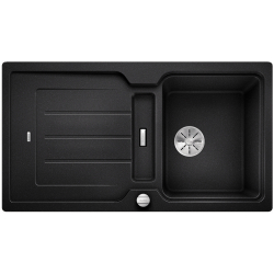 BLANCO CLASSIC NEO 5 S Silgranit PuraDur Antracyt odwracalny, korek auto., InFino, deska tworzywo